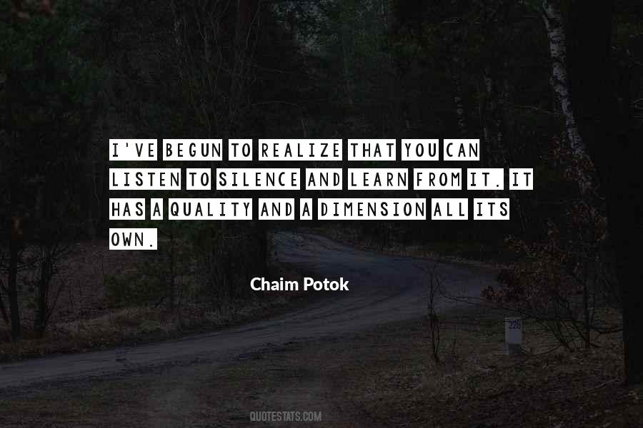 Chaim Potok Quotes #1580869