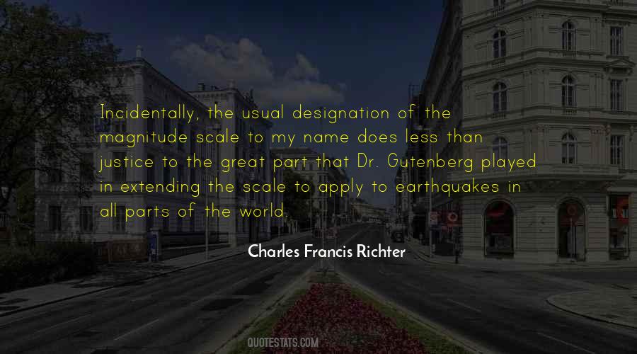 Charles Francis Richter Quotes #1466302