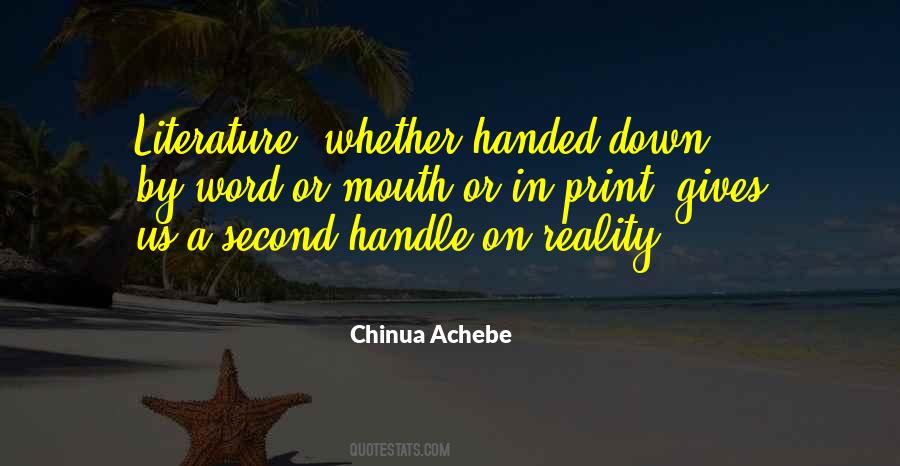 Chinua Achebe Quotes #712873