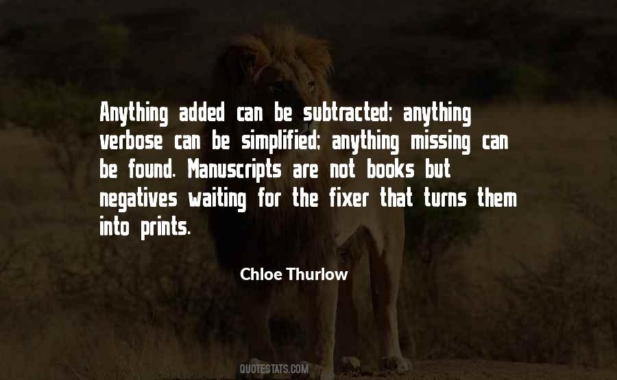 Chloe Thurlow Quotes #129637