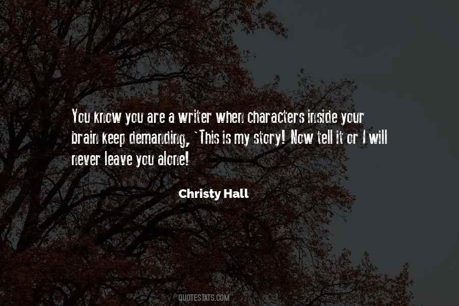 Christy Hall Quotes #401813