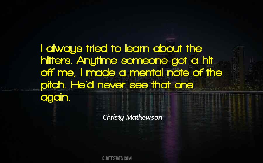 Christy Mathewson Quotes #441453