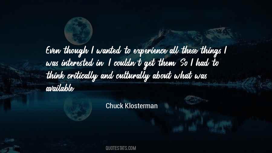 Chuck Klosterman Quotes #1305555