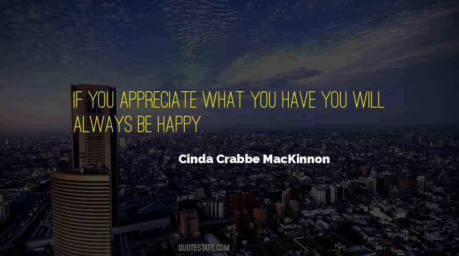 Cinda Crabbe MacKinnon Quotes #236345