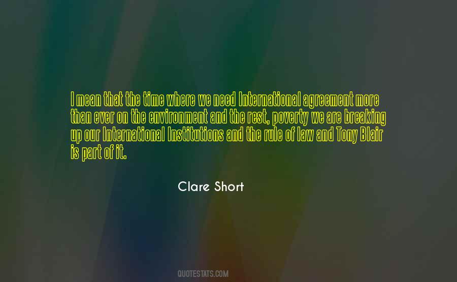 Clare Short Quotes #666260
