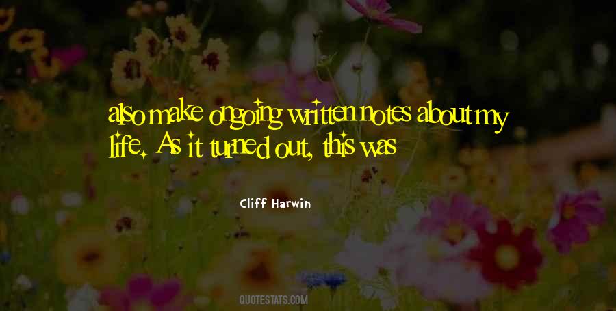 Cliff Harwin Quotes #96951 Cliff Harwin Quotes #96951