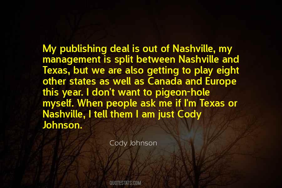 Cody Johnson Quotes #323259