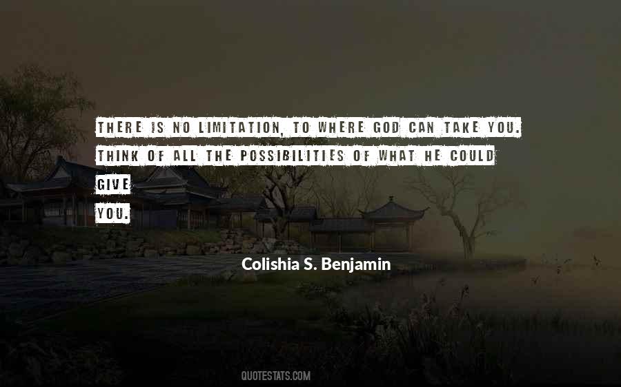 Colishia S. Benjamin Quotes #931211