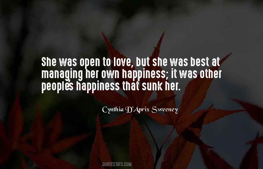 Cynthia D'Aprix Sweeney Quotes #329709