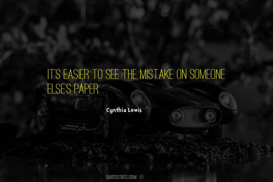 Cynthia Lewis Quotes #139947
