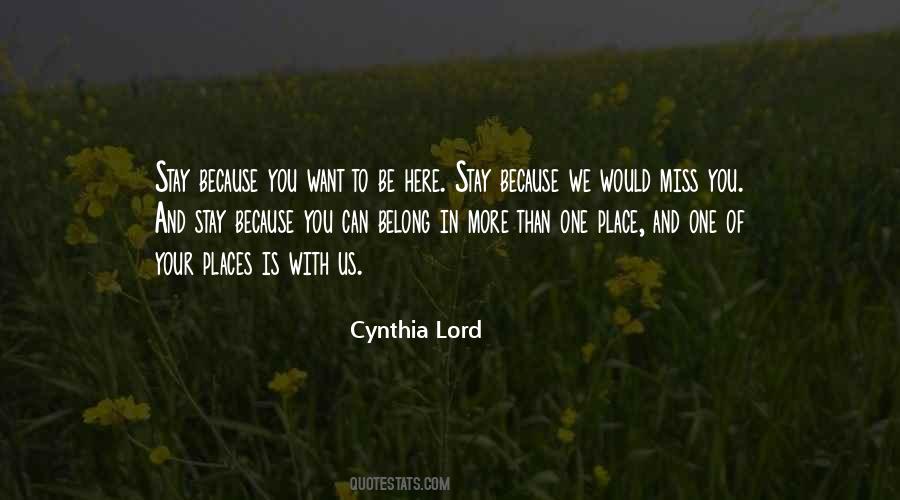 Cynthia Lord Quotes #87221