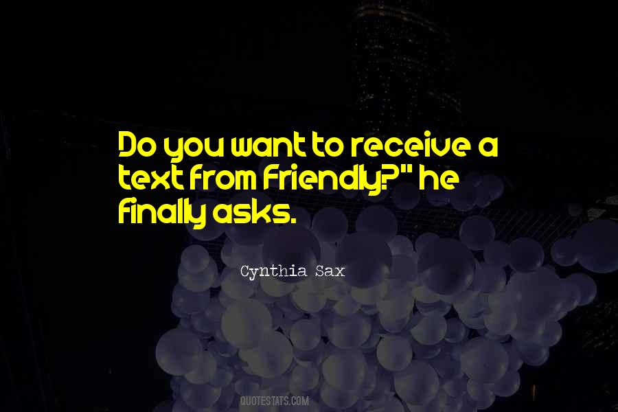 Cynthia Sax Quotes #995365