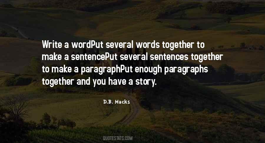 D.B. Macks Quotes #1260766 D.B. Macks Quotes #1260766