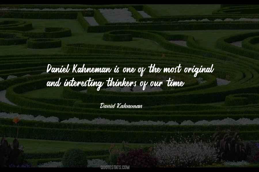 Daniel Kahneman Quotes #312130