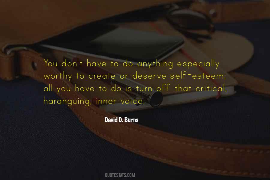 David D. Burns Quotes #121344