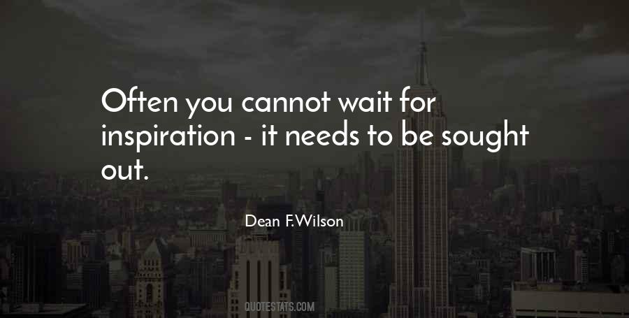 Dean F. Wilson Quotes #867381