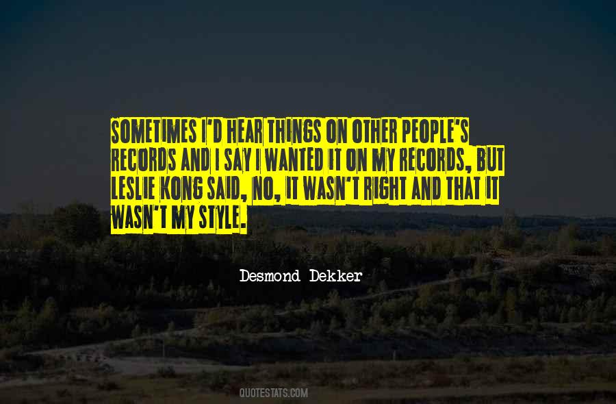 Desmond Dekker Quotes #235721