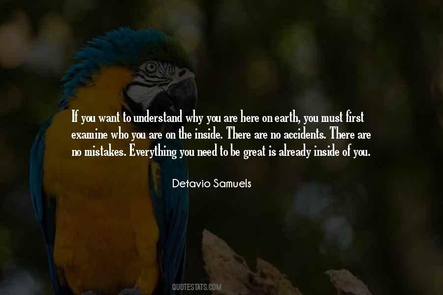 Detavio Samuels Quotes #1313016