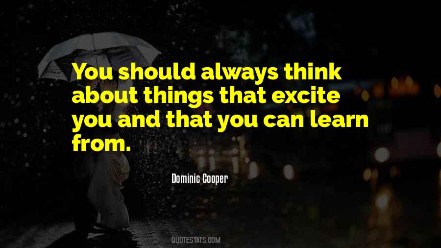 Dominic Cooper Quotes #1773599