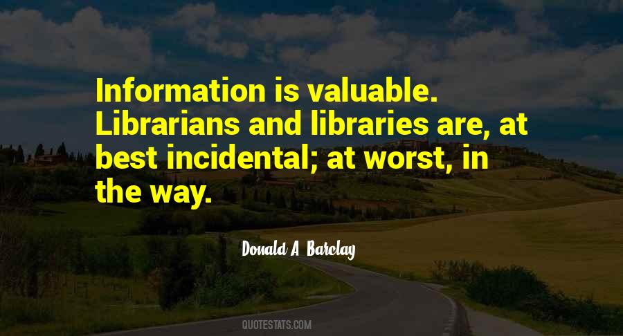 Donald A. Barclay Quotes #298926