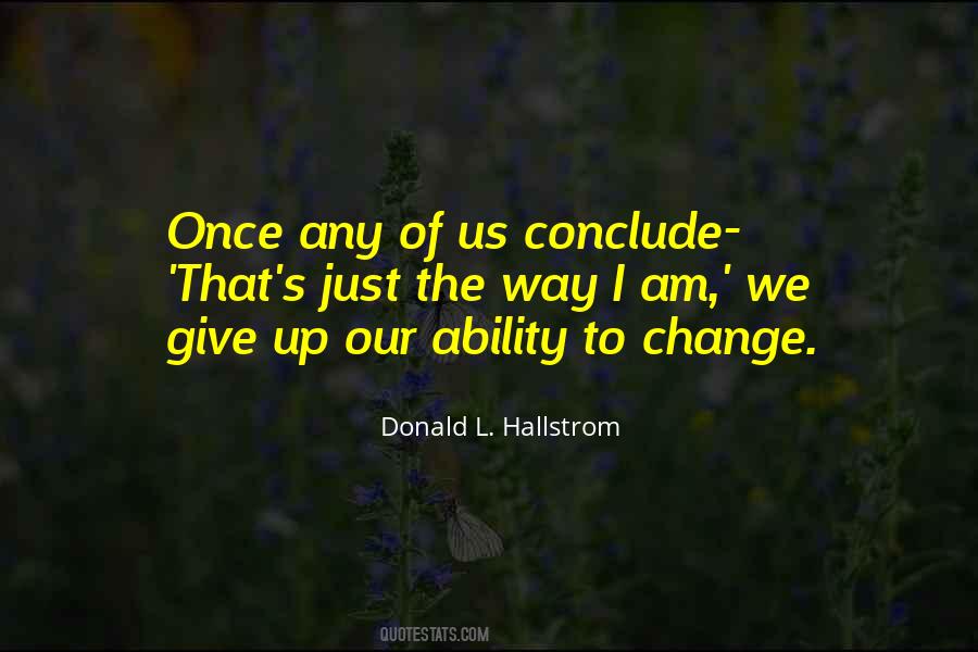 Donald L. Hallstrom Quotes #1814381