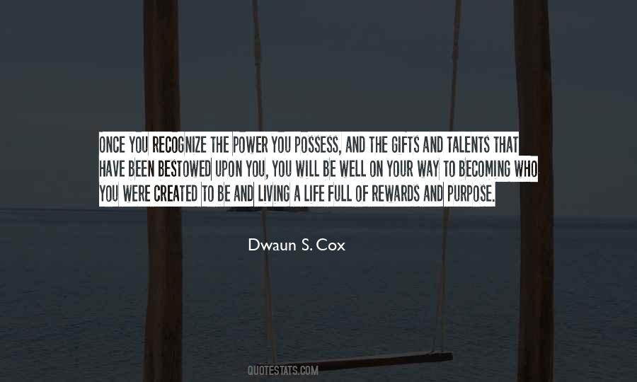 Dwaun S. Cox Quotes #1794652