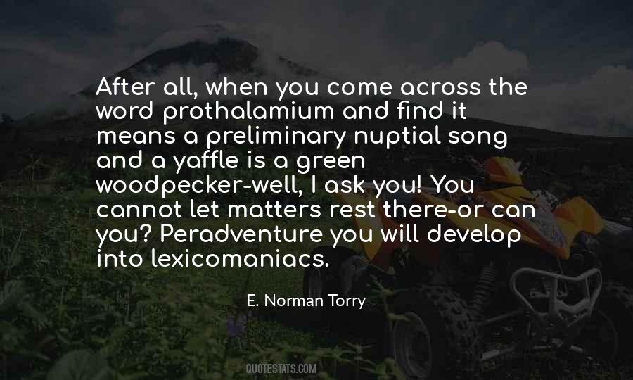 E. Norman Torry Quotes #983486