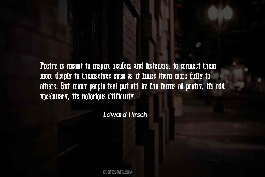Edward Hirsch Quotes #1806938