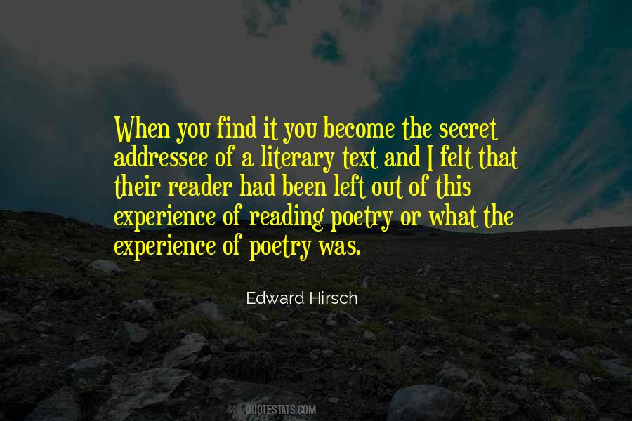 Edward Hirsch Quotes #701229