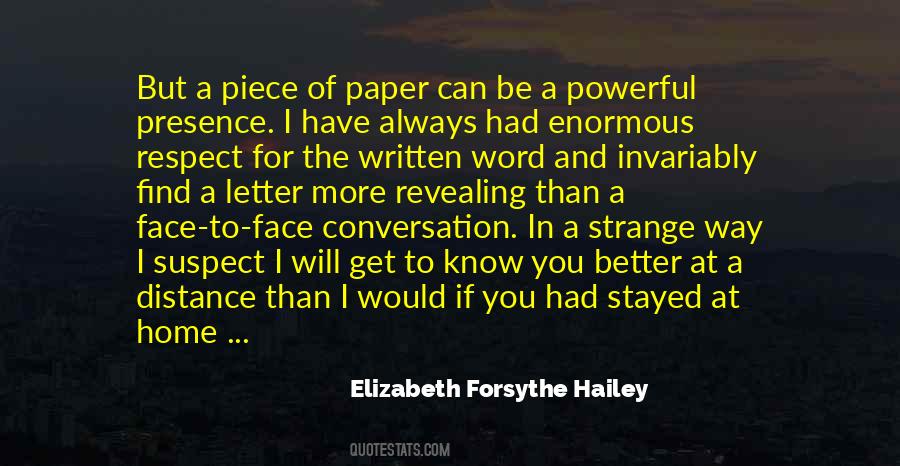 Elizabeth Forsythe Hailey Quotes #1762674