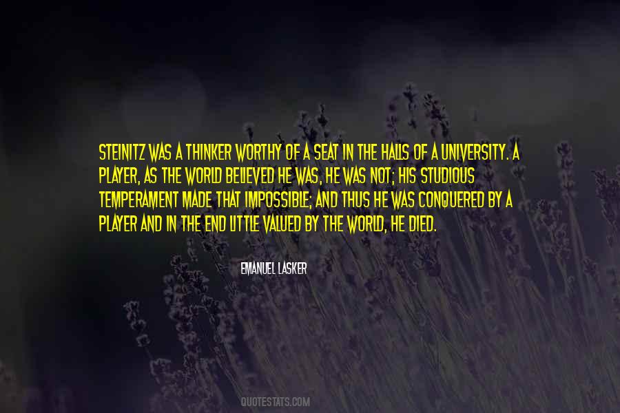 Emanuel Lasker Quotes #658456