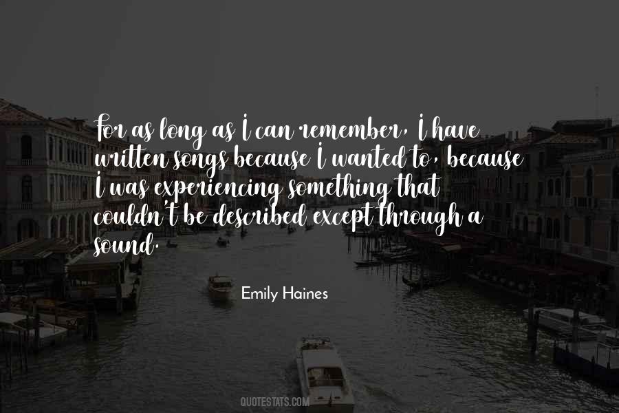 Emily Haines Quotes #785960