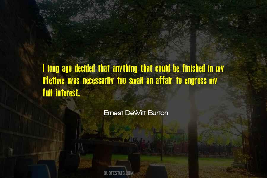Ernest DeWitt Burton Quotes #1258467