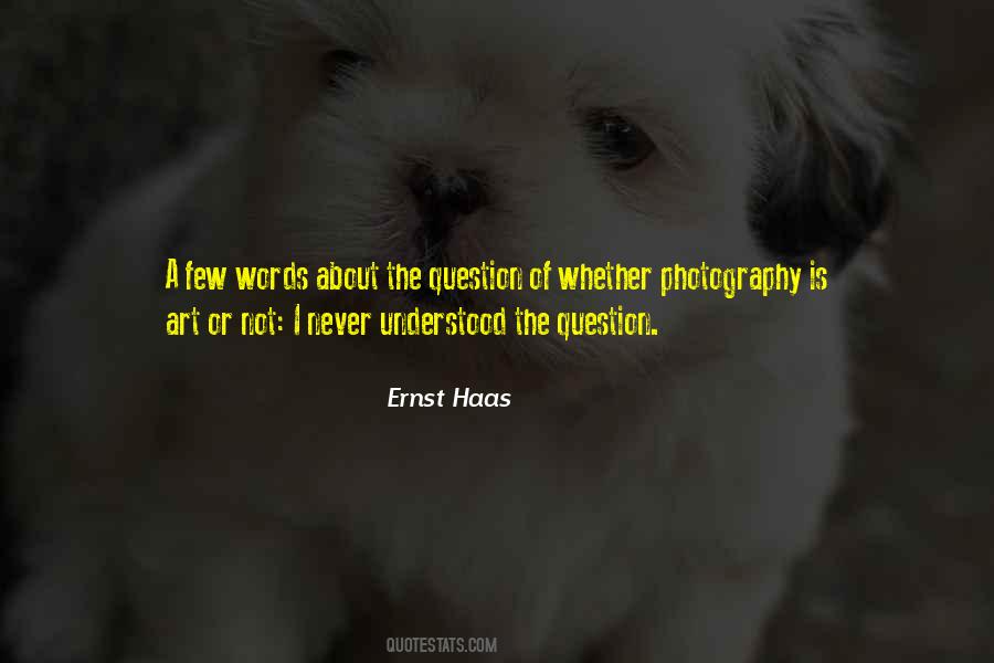 Ernst Haas Quotes #1516323