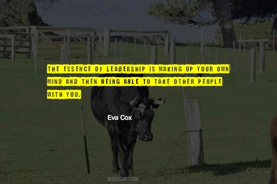 Eva Cox Quotes #1636677