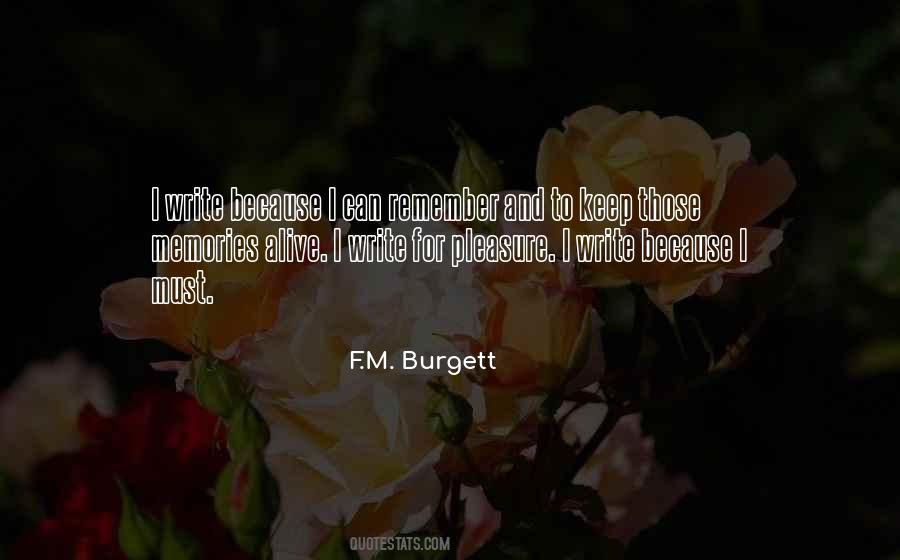 F.M. Burgett Quotes #122037