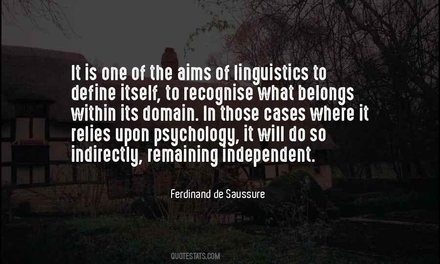 Ferdinand De Saussure Quotes #1856442