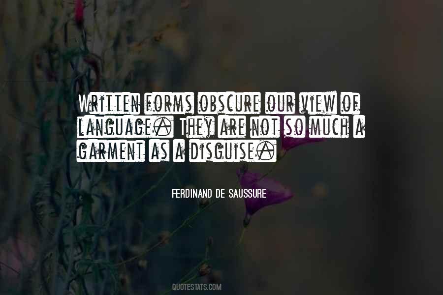 Ferdinand De Saussure Quotes #238816