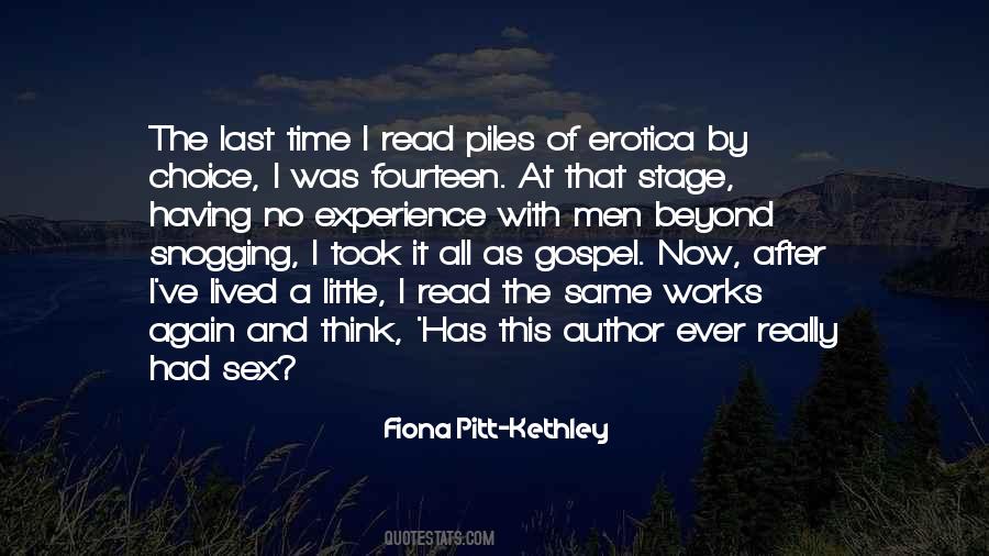 Fiona Pitt-Kethley Quotes #1230928