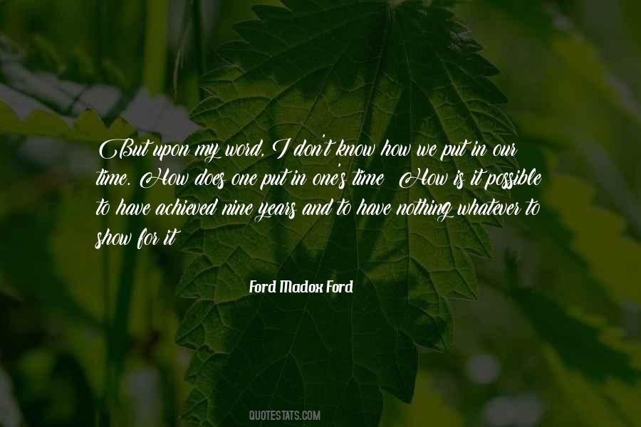 Ford Madox Ford Quotes #1630955