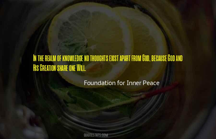 Foundation For Inner Peace Quotes #796845