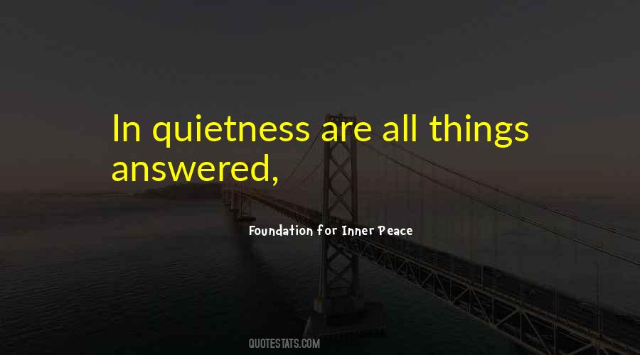 Foundation For Inner Peace Quotes #900531