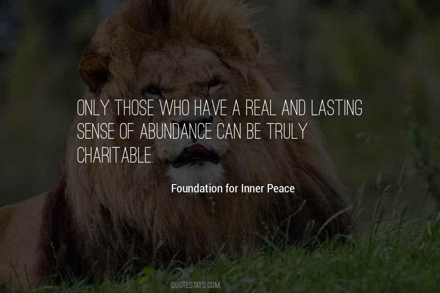 Foundation For Inner Peace Quotes #955108