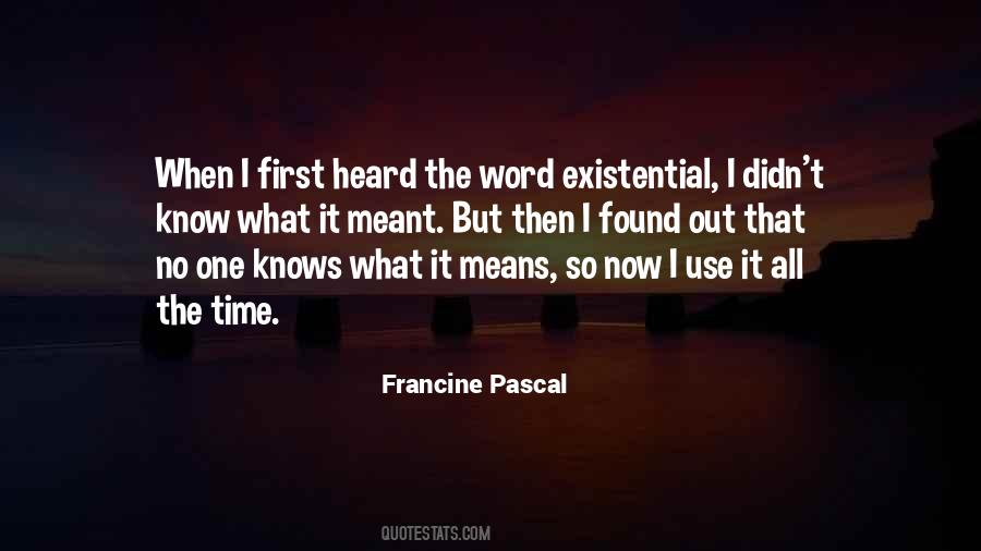 Francine Pascal Quotes #487939