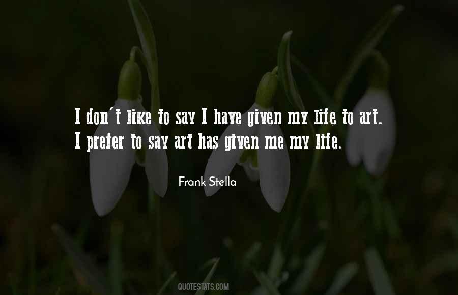 Frank Stella Quotes #492776