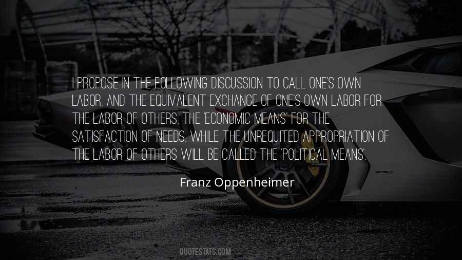 Franz Oppenheimer Quotes #1706965