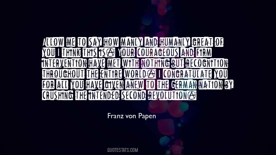 Franz Von Papen Quotes #1141710