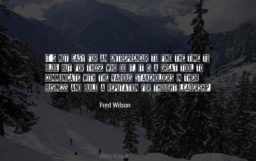 Fred Wilson Quotes #1715651