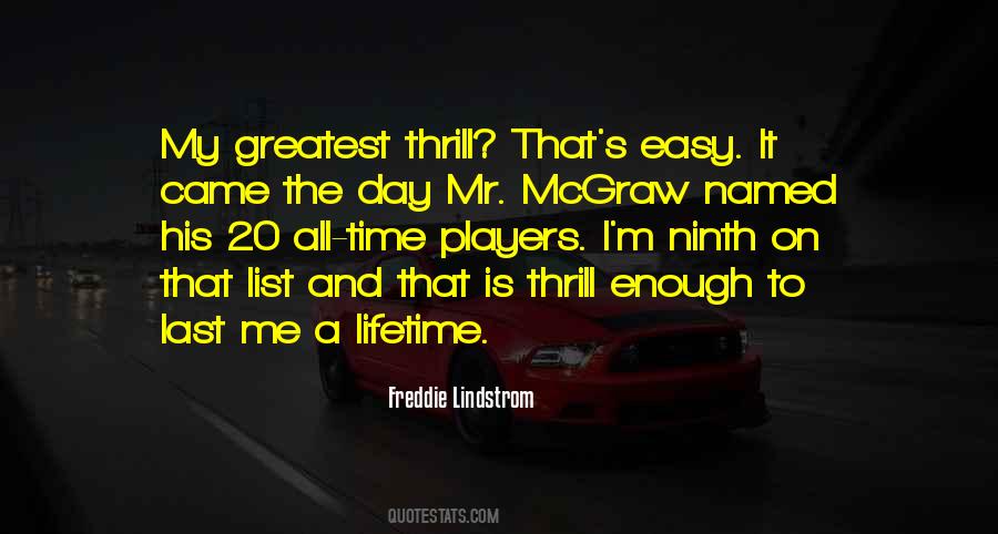 Freddie Lindstrom Quotes #241974