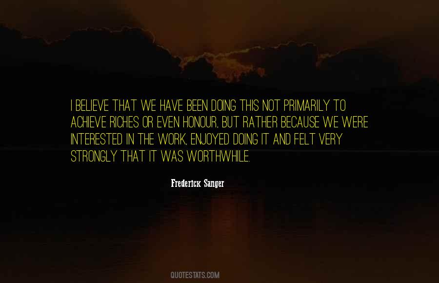 Frederick Sanger Quotes #202471